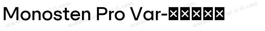 Monosten Pro Var字体转换